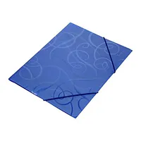 Mape ar gumijām, Forpus Barocco, A4, plastikāta, zila 557727