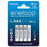 Panasonic rechargeable batteries  Eneloop Bk-4Mcde/4Be, 800 mAh, 2100 4Xaaa 394287