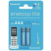 Panasonic rechargeable batteries Eneloop Lite Bk-4Lcce/2De, 550 mAh, 3000 2 x Aaa 394292