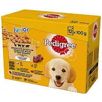 Pedigree Junior želejveida suņu barība paciņās 12X100G 473308