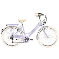 Pilsētas velosipēds Kenzel Missy Royal ar groziņu 26/6 ātr. violets 679859