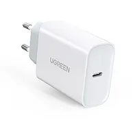 Ugreen ātrais sienas lādētājs ceļojuma adapteris Usb Typ C Power Delivery 30 W Quick Charge 4.0, balts 70161 701908