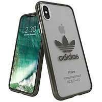 Adidas Clear Case Silikona Apvalks Priekš Apple iPhone X / Xs Caurspīdīgs - Melns Eu Blister 395740