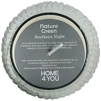 Aromātiskais svečturis Nature Green H10.8Cm, Southern Night 657080