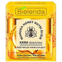 Bielenda Manuka Honey Nutri Elixir barojošs un mitrinošs dienas nakts krēms sausai jutīgai ādai 50Ml 745325