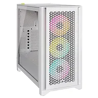 Corsair Tempered Glass Pc Case iCUE 4000D Rgb Airflow Side window, White,  Mid-Tower, Power supply included No 490210