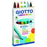 Flomasteri Giotto Turbo Maxi, 6Krāsas 540431