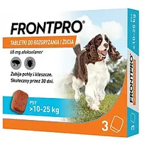 Frontpro tabletes pret blusām un ērcēm suņiem  10-25 kg - 3X 68 mg 637495