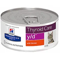 Hills Prescription Diet Thyroid Care Feline y/d Wet Cat Barība Vistas gaļa 156G 379734