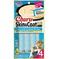 Inaba Churu Skincoat Tuncis ar ķemmīšgliemeņu recepti - cienasts kaķiem 4X14G 477539