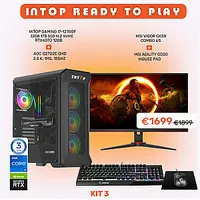 Intop Ready To Play Kit 3 i7-12700F 32Gb 1Tb Ssd M.2 Nvme Rtx4070 12Gb no-OS  Monitors Aoc Q27G2E/Bk 27 Gift Bundle 569872