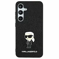 Karl Lagerfeld Samsung Galaxy A55 A556 czarny/black hardcase Fixed Glitter Ikonik Logo Metal Pin 713099