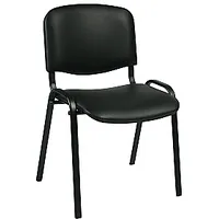 Klienta krēsls Iso, melna ādas imitācija - 46201