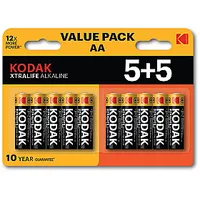 Kodak Xtralife Alkaline Aa Battery 10 55 iepakojums 378920