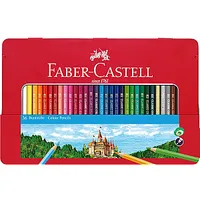 Krāsainie zīmuļi Faber-Castell Classic, 36 krāsas, metāla kārbā 540979