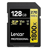 Lexar Sdxc 128Gb Professional 1800X Uhs-Ii U3 180/270Mb/S  2 Pack 559668
