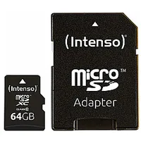 Memory Micro Sdxc 64Gb C10/W/Adapter 3413490 Intenso 245319