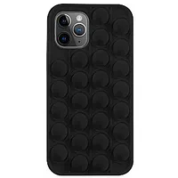 Mocco Bubble Case Aizmugurējais Antistresa Silikona Apvalks Priekš Apple iPhone 11 Pro Max Melns 395183