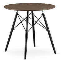 Mūsdienīgs skandināvu stila kafijas galdiņš, brūns apaļš virsma, 80 cm. 699389