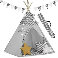 Nukido apgaismojoša tipi telts bērniem - pelēka 481447