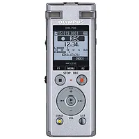 Olympus Digital Voice Recorder Dm-720 Stereo/Tresmic, Pcm/Mp3, 18Mm round dynamic speaker/ 150Mw, Rechargeable, Microphone connection, Mp3 playback, Silver, 182366