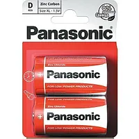 Panasonic R20 Zinc Carbon D 1.5V 2Pcs 165431