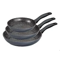 Stoneline Pan set of 3 6882 Frying, Diameter 16/20/24 cm, Suitable for induction hob, Fixed handle, Grey 153258