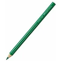 Trīsstūrveida krāsains zīmulis Faber-Castell Jumbo Grip, smaragdzaļš 553905