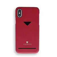 Vixfox Apple Card Slot Back Shell for Iphone Xsmax ruby red 460970