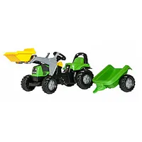 Bērnu traktors ar pedāļiem rollyKid Deutz kausu un  piekabi 2,5-5 gadiem 023196 Vācija 679078