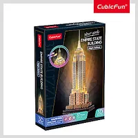 Cubicfun Led 3D puzle Ņujorkas debesskrāpis Empire State Building 673585