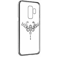 Devia Crystal Iris Aizmugurējais Silikona Apvalks ar Swarovski Kristaliem priekš Samsung G960 Galaxy S9 Sudrabs 403571