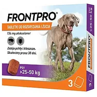Frontpro tabletes pret blusām un ērcēm suņiem  25-50 kg - 3X 136 mg 637497
