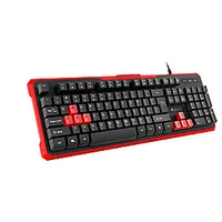 Genesis Silicone Keyboard Rhod 110 Keyboard, The fundamentals of 110S gaming credentials is the anti-ghosting feature for 19 keys most important keyboard zones Spill Resistant, Durable body, Ru, Wired, Black/Red 186882
