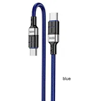 Kakusiga Ksc-696 Usb-C - uzlādes kabelis 60W  120 cm zils 710020