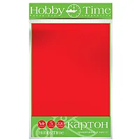 Krāsains kartons Hobbytime A4 220G/M, 5 loksnes, sarkans 547358