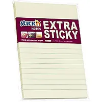 Līmlapiņas Stickn 21496 Extra sticky 150X101Mm, 90 lapas, līniju,  pasteļdzeltenas 539356