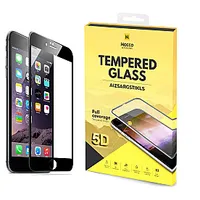 Mocco Full Glue 5D Signature Edition Tempered Glass Aizsargstikls Pilnam Ekrānam Apple iPhone 6 / 6S Melns 394317