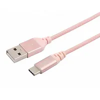 Tellur Tactical Data cable, Usb to Type-C, made with Kevlar, 3A, 1M rose gold 461800