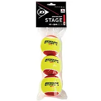Tenisa bumbiņas Dunlop Stage 3 Red 3-Polybag Itf 375748