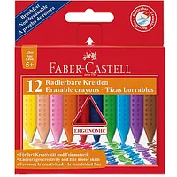 Vaska krītiņi Faber-Castell Grip triangle, 12Gab 540733