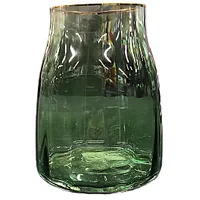 Vāze stikla pelēka/ zaļa 18Cm 313888