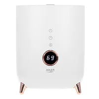 Adler Ad 7972 Humidifier, 23 W, Water tank capacity 4 L, Suitable for rooms up to 35 m², Ultrasonic, Humidification 150-300 ml/hr, White 581040