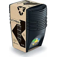 Atkritumu konteiners Prosperplast Keden Sorti Box 4 x 25 l - melna pārstrāde 562305