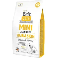 Brit Care Mini HairSkin SalmonHerring - sausā suņu barība 2 kg 611478