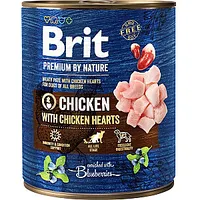 Brit Premium by Nature Heart Chicken - mitrā barība suņiem 800G 519977