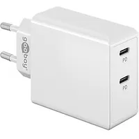 Goobay 61758 Dual Usb-C Pd Fast Charger 36 W, White 596120