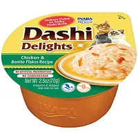 Inba Dashi Delights Vistas gaļa ar skumbrijas pārslām buljonā - kārums kaķiem 70G 687314
