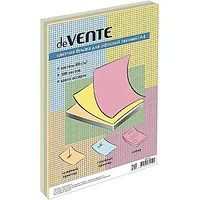 Krāsains papīrs deVente A4, 80G/M², 100 loksnes, 5 krāsas, pasteļkrāsas 548586