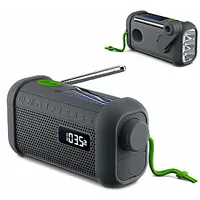 Muse Portable Solar Radio with Crank  Flashlight 677432